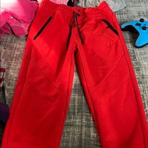 Red joggers